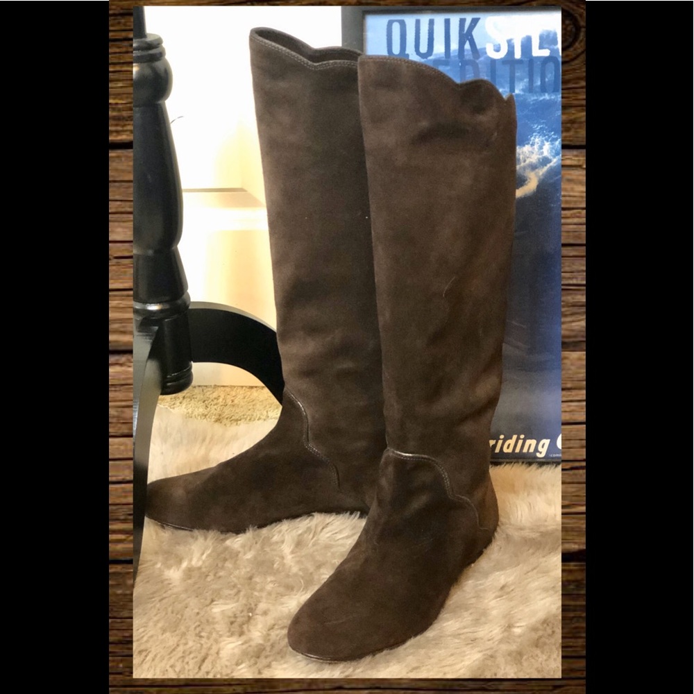 Marc Jacobs Suede Boots W Scallop Detail Sz 39